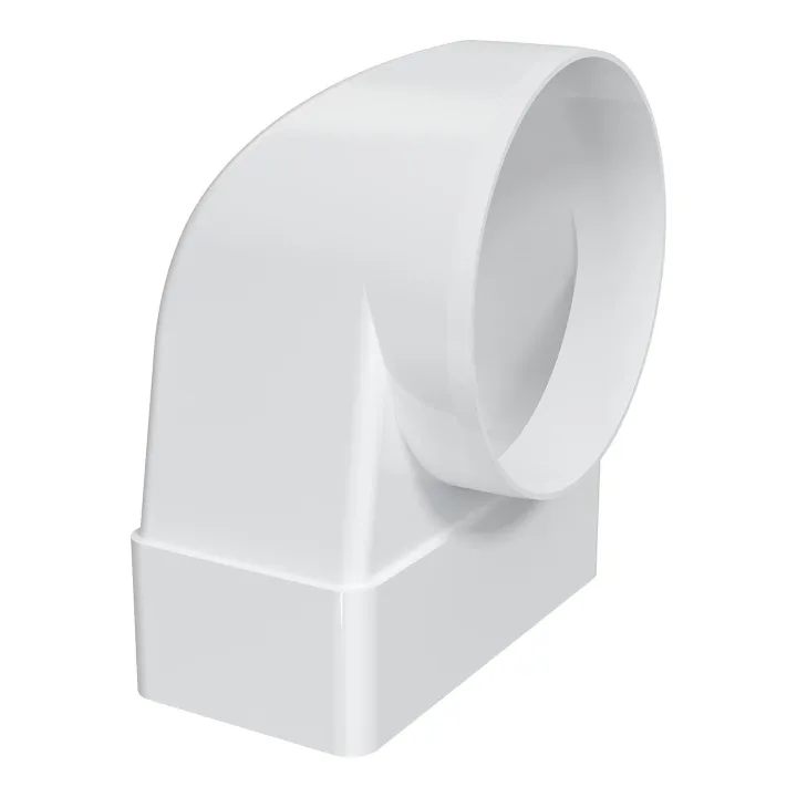 612SK10KP, giunto a 90° tra il canale rettangolare 60x120 e il canale circolare D100
