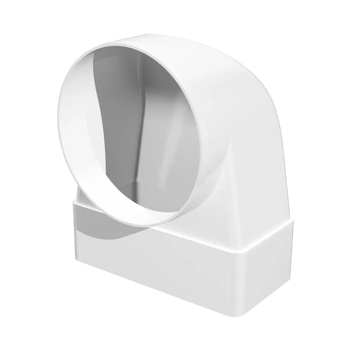 620SK12,5KP, giunto a 90° tra il canale rettangolare 60x204 e il canale tondo D125