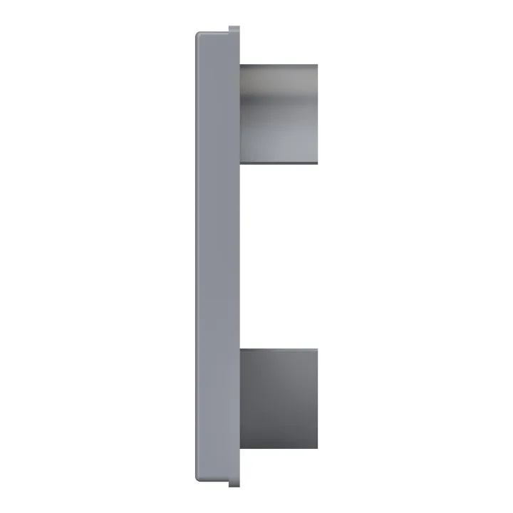 1515K12,5F grigio, Griglia di scarico con sportelli di gravità 150x150 e flangia D125, grigio (plastica ASA)