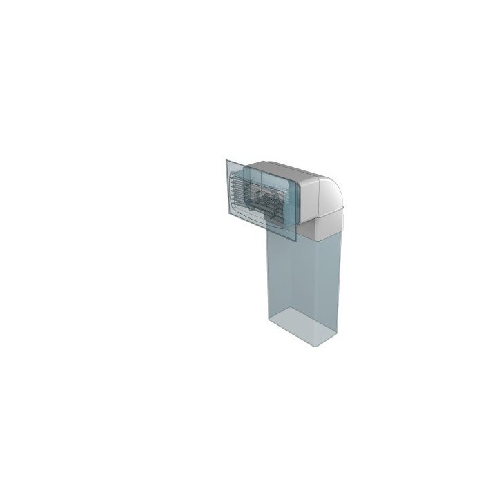 612KVP, Gomito verticale a 90° per canalizzazione rettangolare 60x120