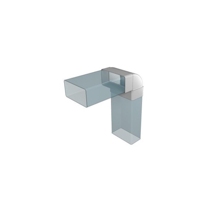 612KVP, Gomito verticale a 90° per canalizzazione rettangolare 60x120