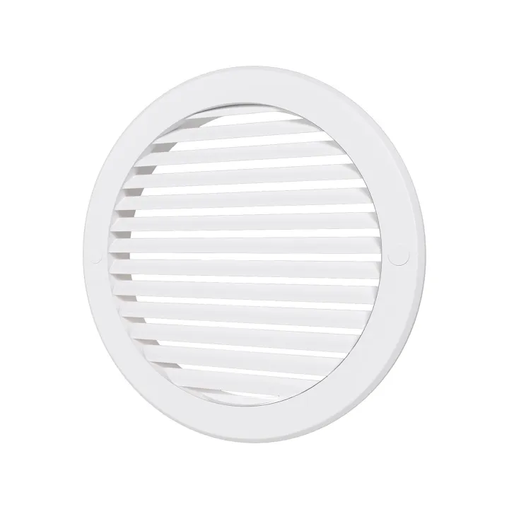 16RKN, Griglia rotonda esterna D200 con flangia D160, plastica ASA