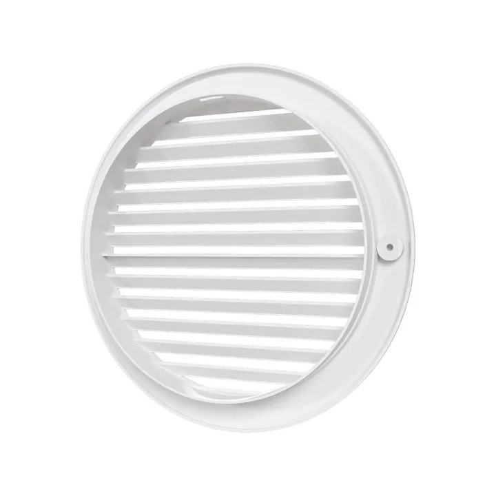 16RKN, Griglia rotonda esterna D200 con flangia D160, plastica ASA
