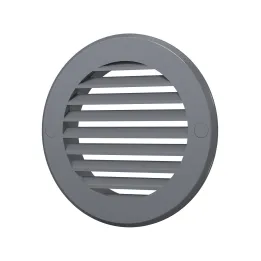 Griglia di ventilazione rotonda esterna D130 con flangia D100 10RKN grigia