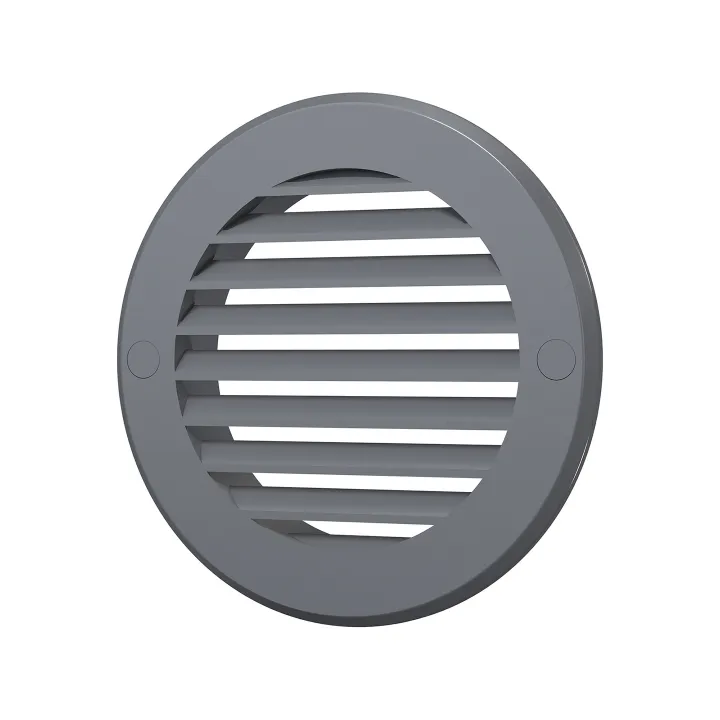 Griglia di ventilazione rotonda esterna D130 con flangia D100 10RKN grigia