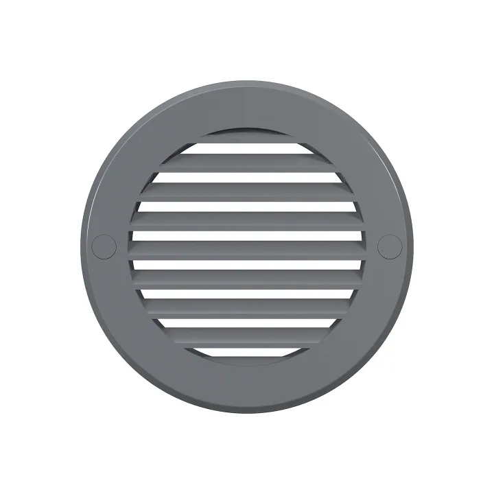 Griglia di ventilazione rotonda esterna D130 con flangia D100 10RKN grigia