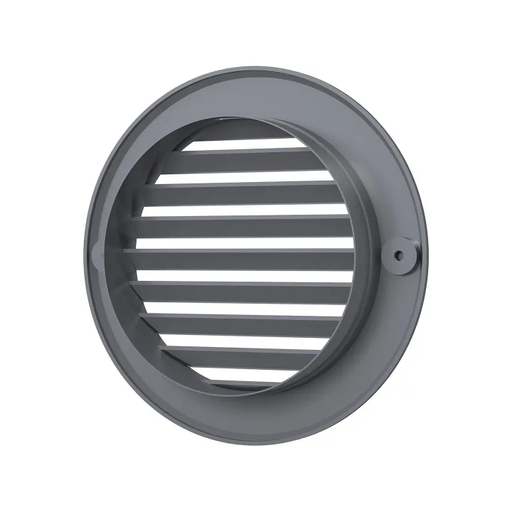 Griglia di ventilazione rotonda esterna D130 con flangia D100 10RKN grigia
