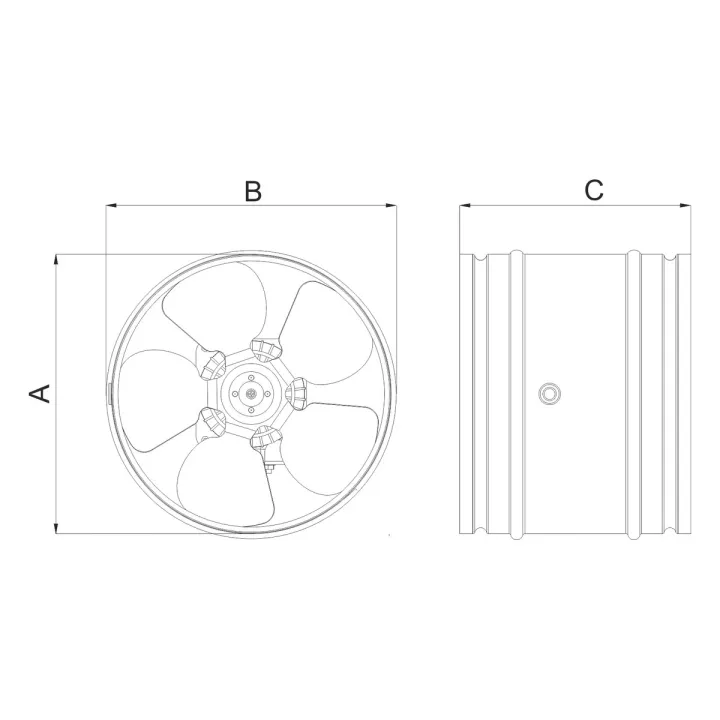 Ventilatore da condotto assiale Ø350 mm