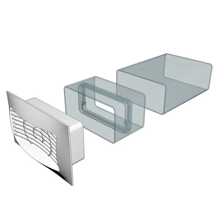 612RCF, Griglia 150x90 con flangia 120x60