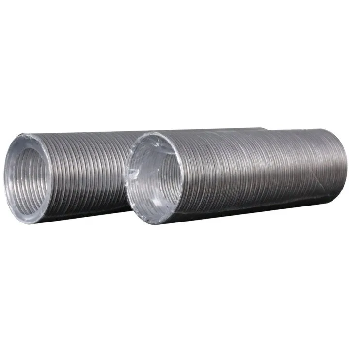 08VA, Canale d'aria flessibile ondulato in alluminio, D fino a 3 m, diametro 80 mm
