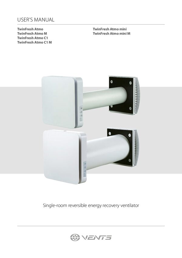 VENTS TwinFresh Atmo - Manuale d'uso