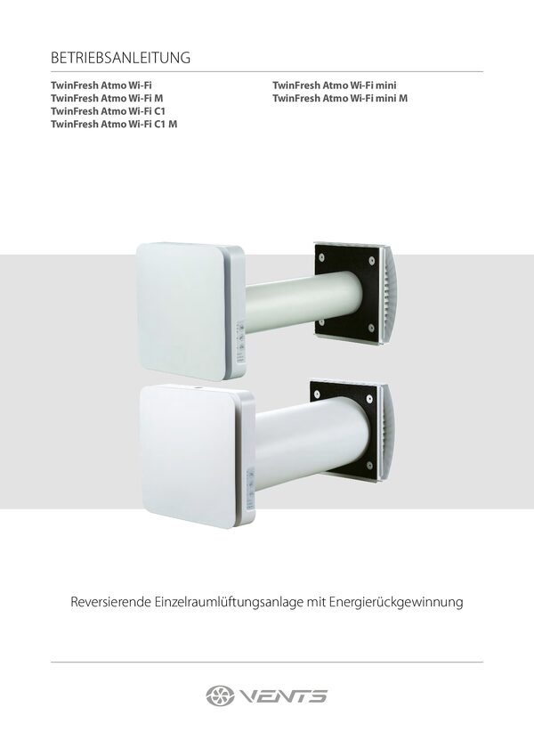 VENTS TwinFresh Atmo Wi-Fi - Manuale d'uso
