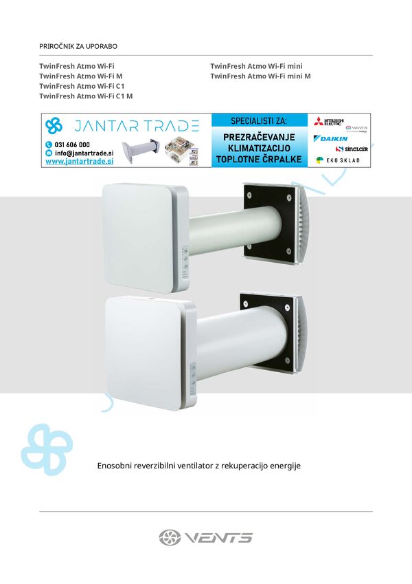VENTS TwinFresh Atmo Wi-Fi - Manuale d'uso