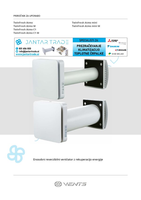 VENTS TwinFresh Atmo - Manuale d'uso